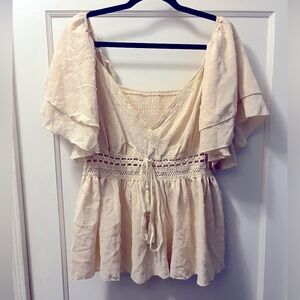SHEIN 1XL shirt cream